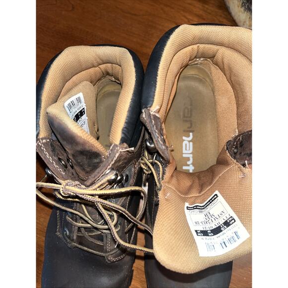 Carhartt Safety Boots Men Size 11 ASTM F2413-18 Brown Steel Toe - Picture 4 of 5
